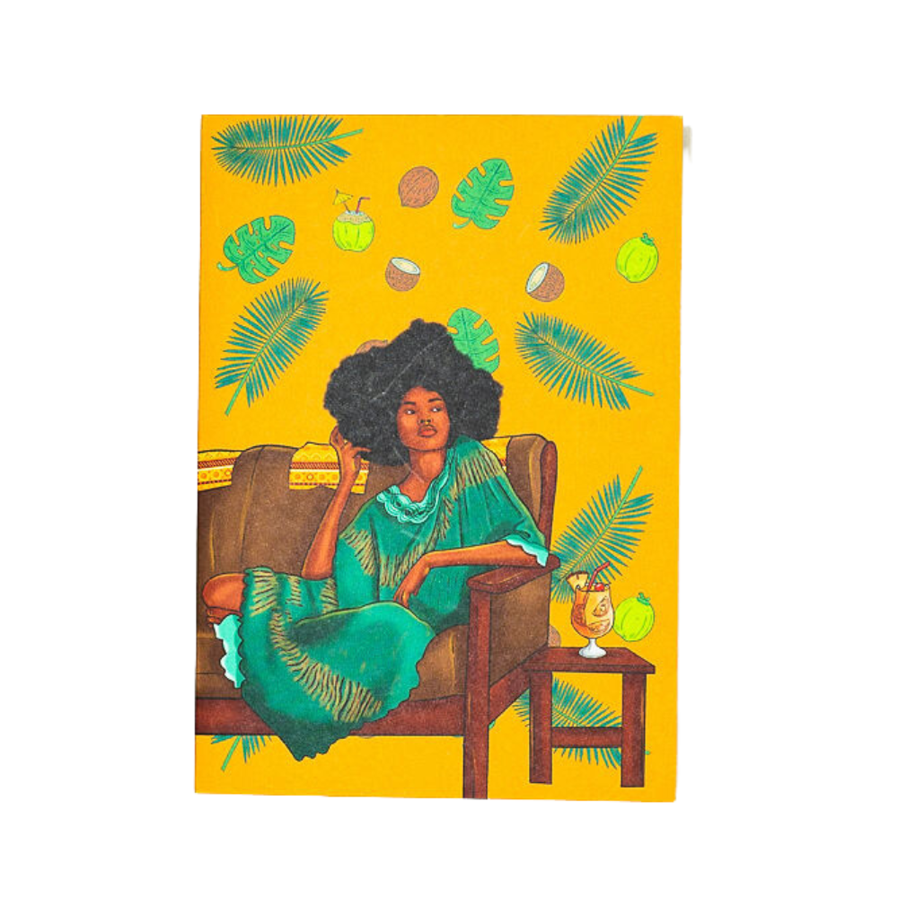 Leisure Woman Greeting Card