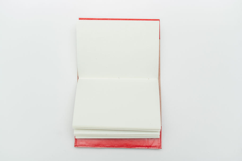 Embossed Buffalo Leather Journal/Notebook - Saffron