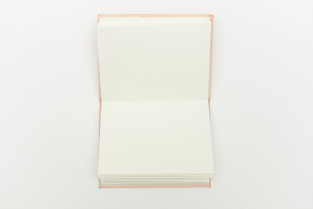 Stitched Buffalo Leather Journal/Notebook - Poinsettia