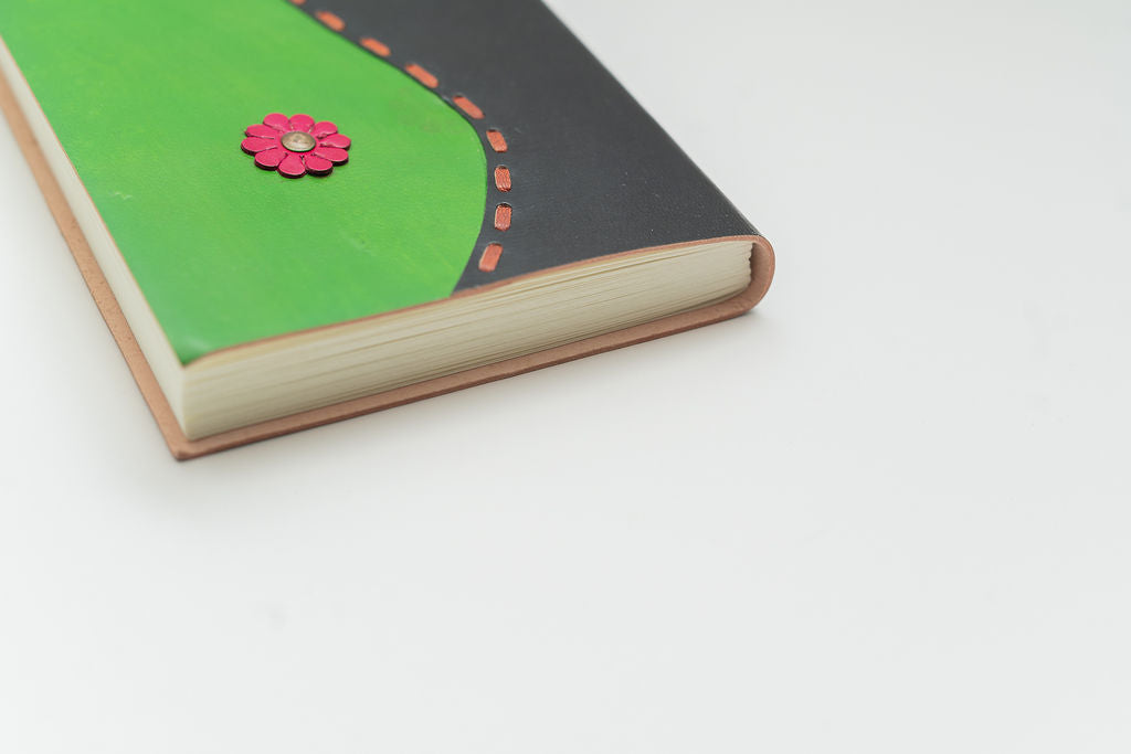 Stitched Buffalo Leather Journal/Notebook - Sweetsop