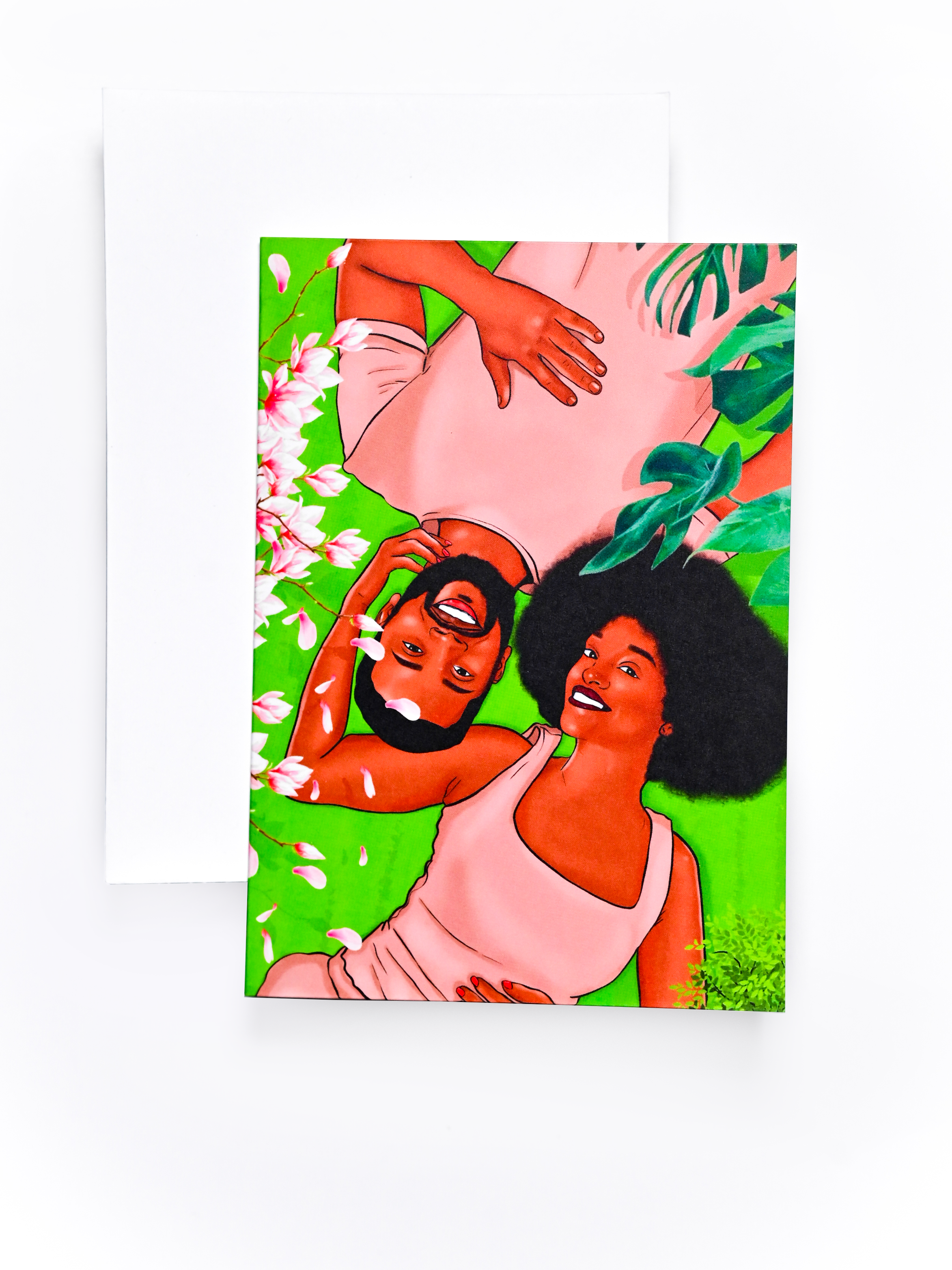 I Love You Couple in Garden Greeting Card