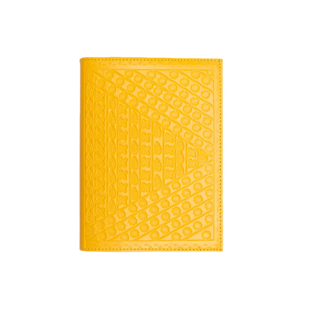 Embossed Buffalo Leather Journal/Notebook - Curry (Backorder January 2025)